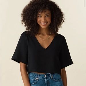 VETTA Collection Limited Edition The Cropped Blouse Black XL